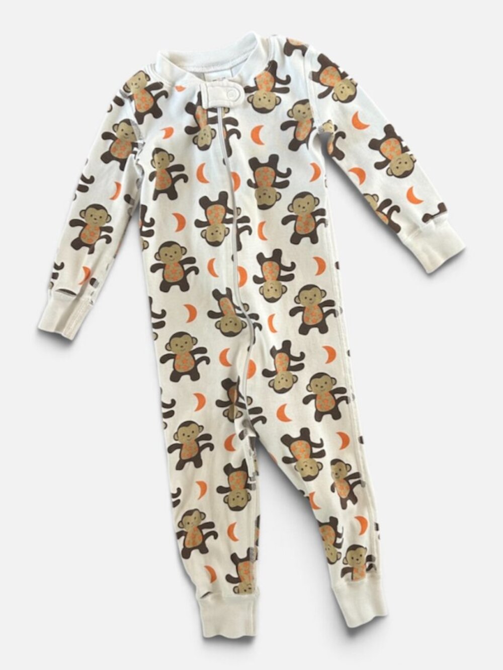 Hanna Andersson Organic Cotton Sleeper Pajamas Monkey and Moon Size 18-24 months